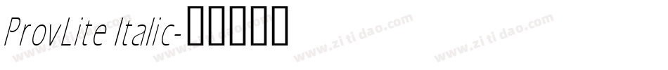 ProvLite Italic字体转换